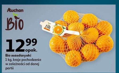 Mandarynki Auchan bio promocja w Auchan