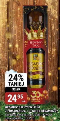 Grzaniec galicyjski rum z pomarańczą 1l + kubek ceramiczny promocja w bi1