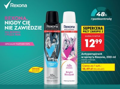 Antyperspirant w sprayu Rexona 200ml Bright Bouquet promocja w Biedronka
