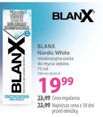 Pasta BLANX Nordic White promocja w Hebe