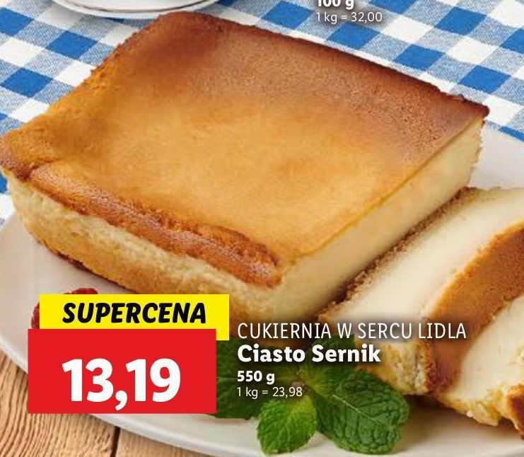 Ciasto sernik Cukiernia lidla promocja