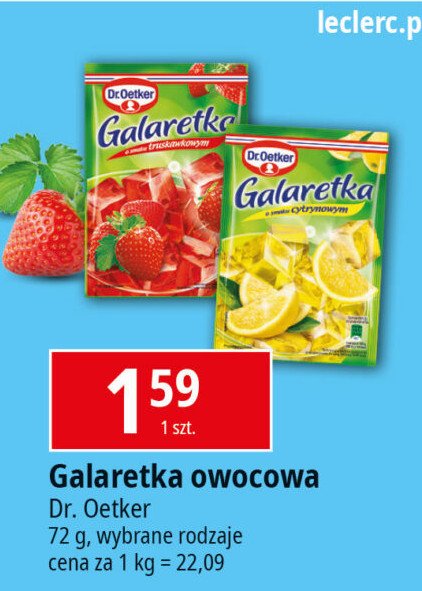 Galaretka truskawkowa Dr. oetker promocja w Leclerc