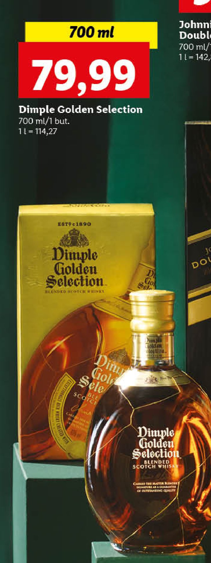 Whisky karton Dimple golden selection promocja
