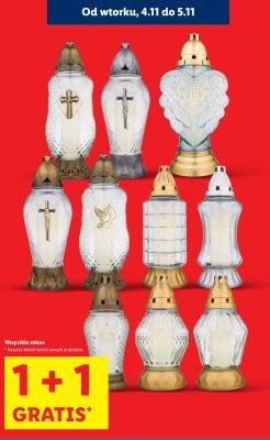 Znicze wszystkie różne rodzaje promocja w Lidl