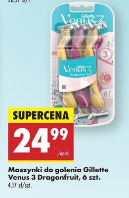 Maszynki do golenia dragonfruit Gillette venus 3 promocja