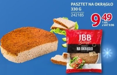 Pasztet na okrągło JBB 330 g promocja w Selgros