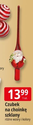 Czubek na choinkę szklany promocja w Leclerc