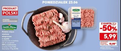 Mięso mielone wieprzowe z szynki Stoisko mięsne promocja