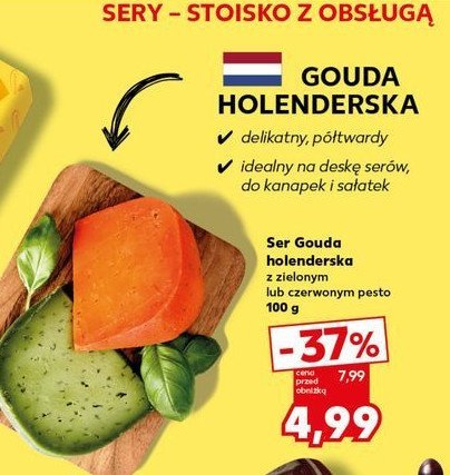 Ser gouda holenderska z czerwonym pesto promocja