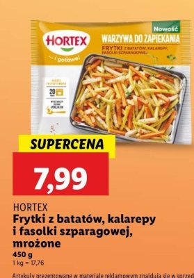 Warzywa do zapiekania frytki z batat贸w, kalarepy, fasolki szapragowej Hortex promocja