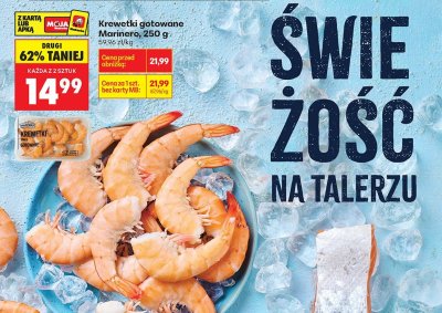 Krewetki gotowane Marinero promocja w Biedronka