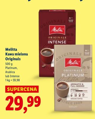Kawa mielona Melitta Originals Intense promocja w Lidl
