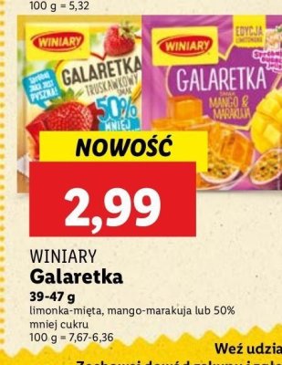 Galaretka smak limonki i mięty Winiary promocja