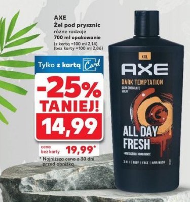 Żel pod prysznic Axe dark temptation promocja