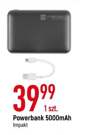 Powerbank 5000 mah Natec extreme media promocja