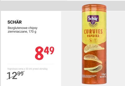 Bezglutenowe chipsy ziemniaczane SCHÄR promocja w Rossmann