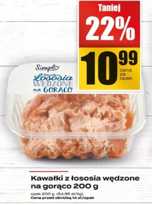 Kawałki z łososia wędzone na gorąco 200g promocja w Supeco