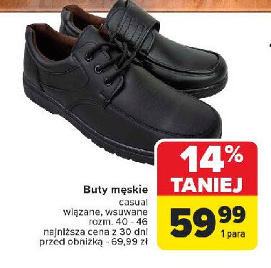 Buty męskie casual 40-45 promocja w Carrefour