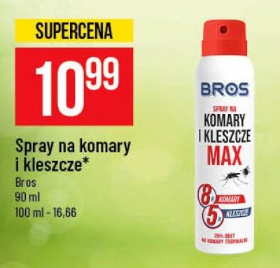 Spray ochronny na komary i kleszcze Bros spray max promocja