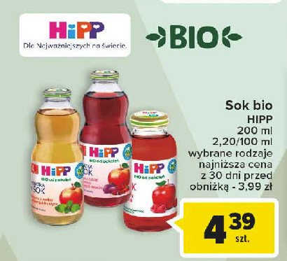 Sok malinowo-jabłkowy Hipp bio promocja