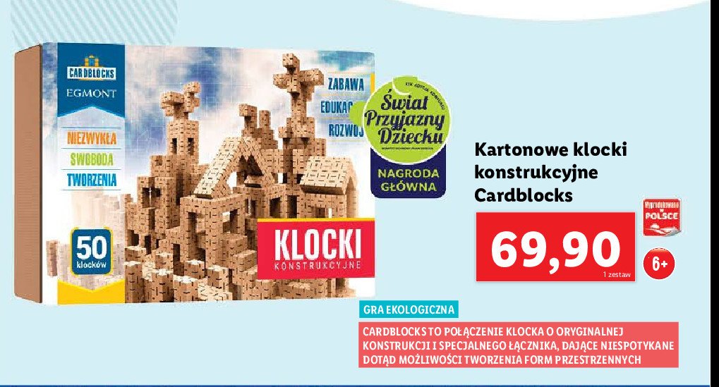 Klocki konstrukcyjne cardblocks Egmont promocja