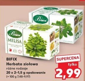 Herbatka zio艂owa melisa Bifix promocja