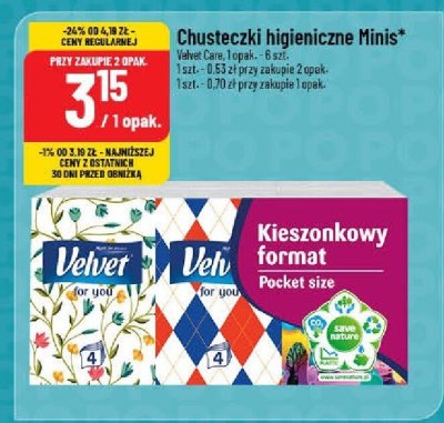 Chusteczki higieniczne Minis promocja w POLOmarket