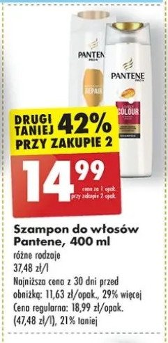 Szampon do włosów intensywna regeneracja 2w1 Pantene pro-v promocja