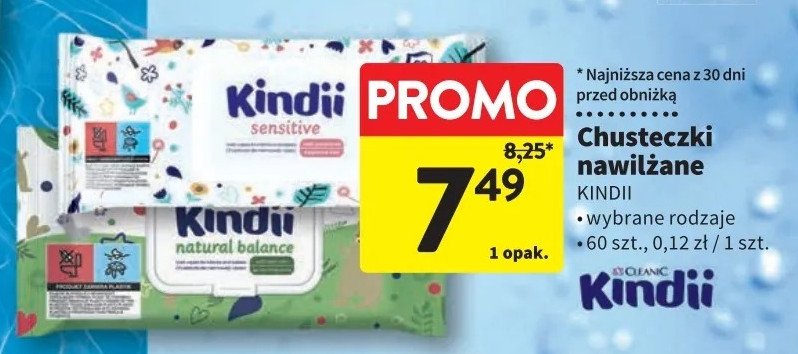 Chusteczki wilgotne sensitive Cleanic kindii promocja