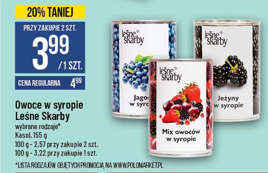 Jeżyny w syropie Leśne skarby promocja