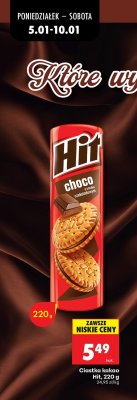 Ciastka kakao Hit choco o smaku czekoladowym promocja w Biedronka