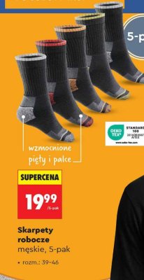 Skarpety robocze męskie 5-pak promocja w Biedronka