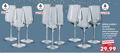 Kieliszki pojemność 0.215l promocja w Kaufland