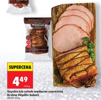 Szynka lub schab wędzone czereśnią Kraina Wędlin Select promocja w Biedronka