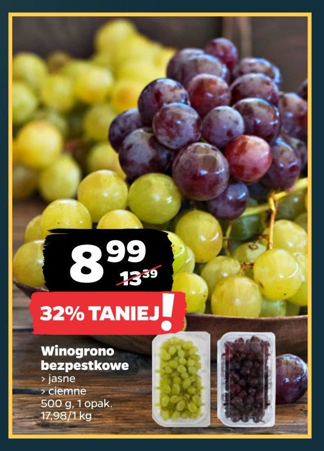 Winogrona ciemne bezpestkowe promocja