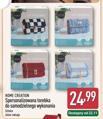 Spersonalizowana torebka do samodzielnego wykonania HOME CREATION promocja w Aldi