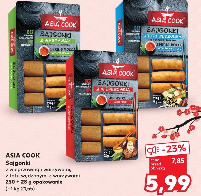 Sajgonki z tofu wędzonym + sos Asia cook promocja