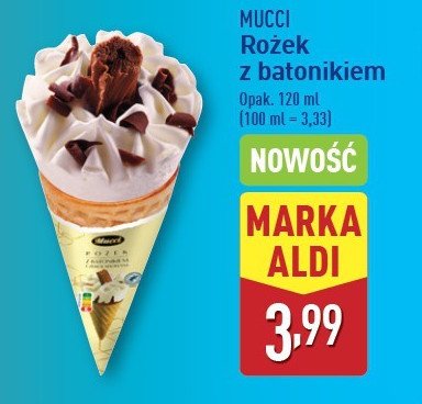 Rożek z batonikiem Mucci promocja