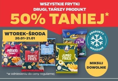 Wszystkie frytki DRUGIE -50% promocja w Netto