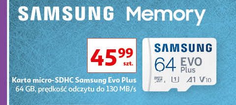 Karta pamięci evo plus microsdhc 64gb Samsung promocja