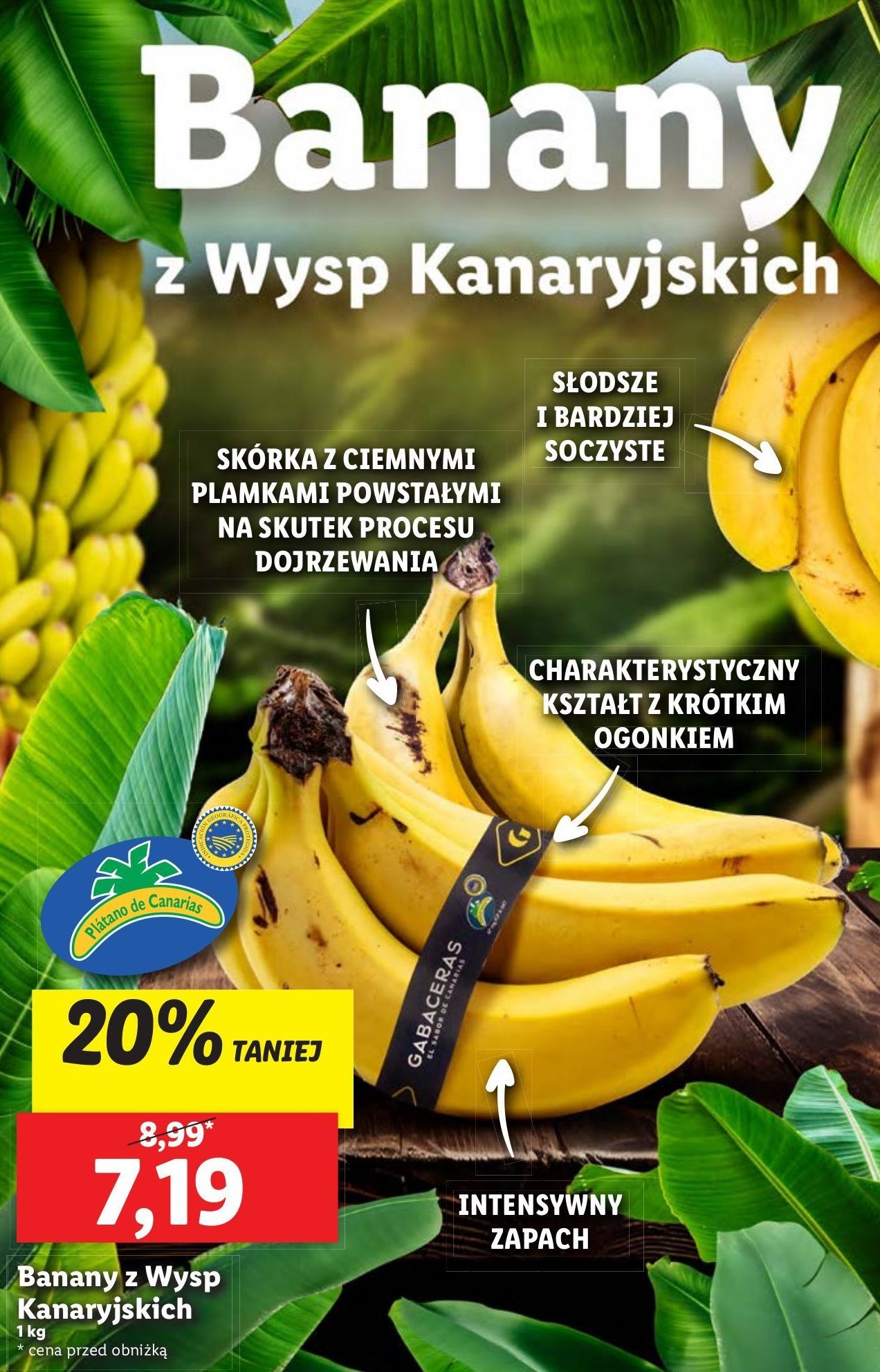 Banany z wysp kanaryjskich promocja