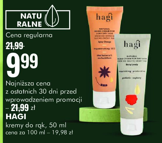 Krem do rąk korzenna pomarańcza Hagi natural promocja