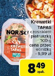 Krewetki tapas z czosnkiem Norso promocja w Carrefour