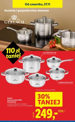 Zestaw garnków Gerlach FIRST, 10 elementów promocja w Lidl