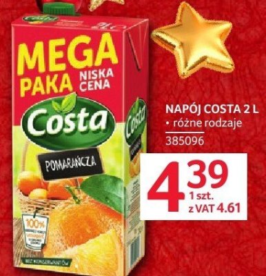 Napój Costa 2L różne rodzaje promocja w Selgros