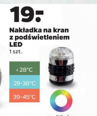 Nak艂adka na kran zmieniaj膮ca kolor promocja