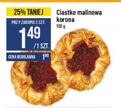 Ciastka malinowa korona promocja