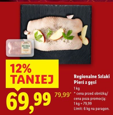Regionalne Szlaki Pierś z gęsi promocja w Lidl