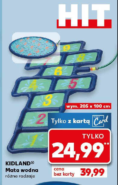 Mata wodna 205 x 100 cm Kidland promocja w Kaufland