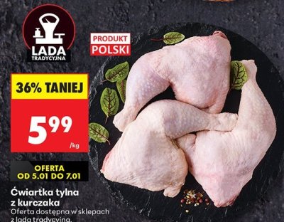 Ćwiartka tylna z kurczaka na wagę promocja w Biedronka